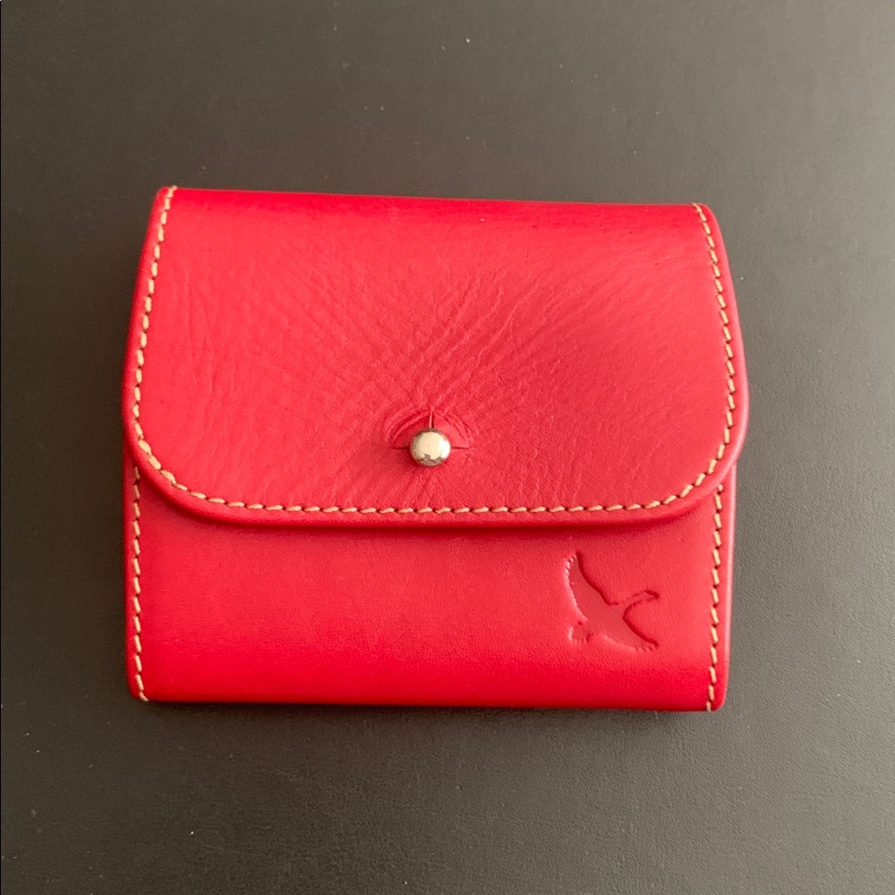 Eddie Bauer Red Leather Wallet NWOT